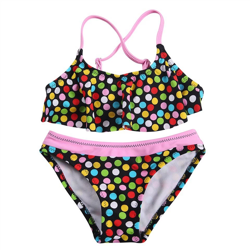 Two Piece Multi Print Girls Bikini